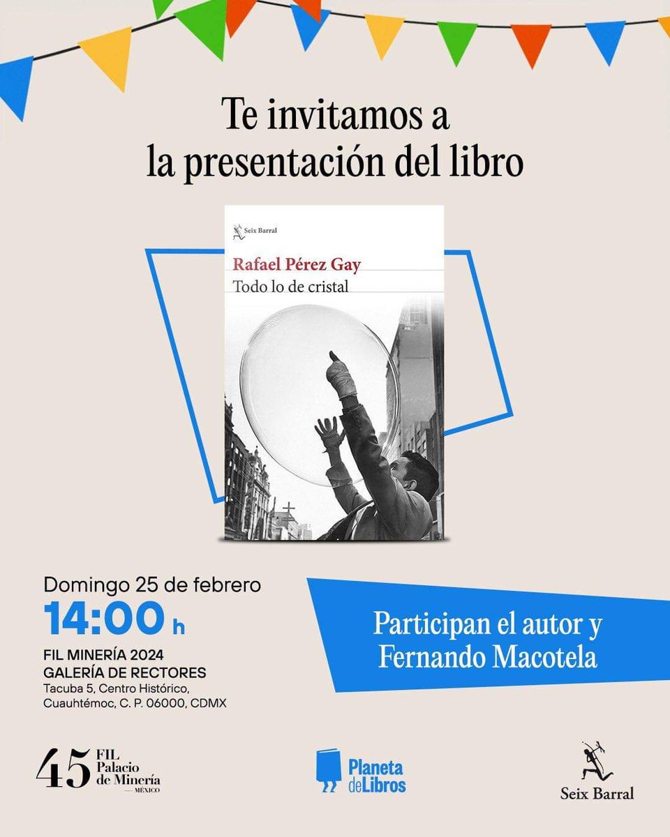 ¡Los esperamos! @RPerezGay en la @FILMineria 🎉🎉📚