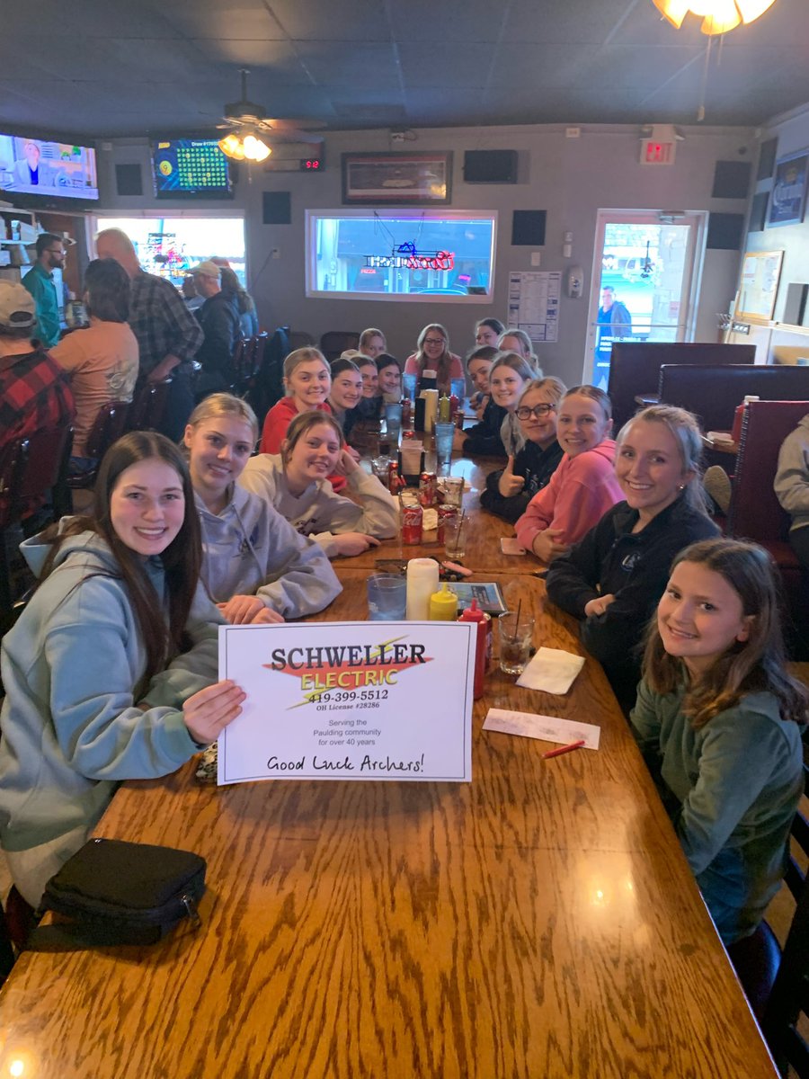 The Antwerp Girls Basketball program would like to thank Schweller Electric for sponsoring our team meal tonight at the Oasis. 
The ladies play tomorrow at Montpelier 7:00 PM for the sectional championship.