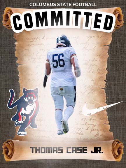 #AGTG After careful consideration & talking with my family, I am decommitting from GSC. Thank you GSC coaches for recruiting me. With that being said, after a great visit, I am honored to announce I am committing to Columbus State University 🔵🔴 @ColumbusStateFB @CoachTNguyen