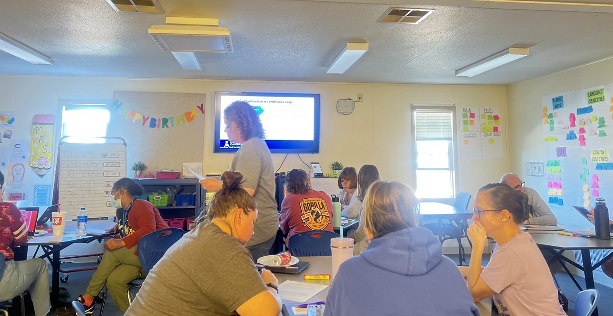 Mrs. Carpenter was dropping gems during this week during PD. <a href="/KckLindbergh/">Lindbergh Elementary KCK</a> teachers had the opportunity dive into the art of providing effective feedback during this week’s professional development!