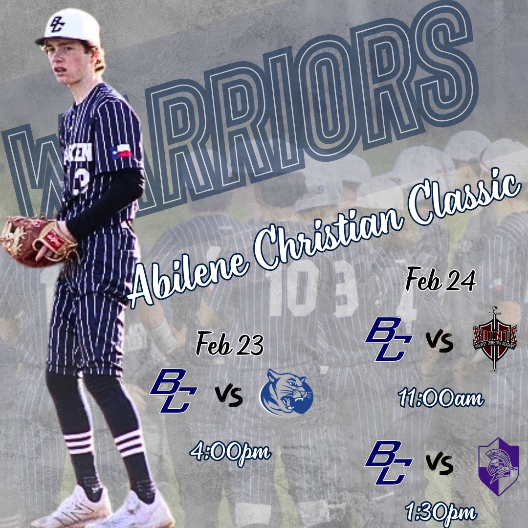 𝑨𝒃𝒊𝒍𝒆𝒏𝒆 𝑪𝒍𝒂𝒔𝒔𝒊𝒄 Warriors have arrived in Abilene for their showdown with a couple North Texas teams today and tomorrow! 📍 Abilene Christian School 🏟️ Abilene Christian 📊| 📺 web.gc.com/teams/IBUPeWm ⚾️ #ArmourUp #PassTheTorch