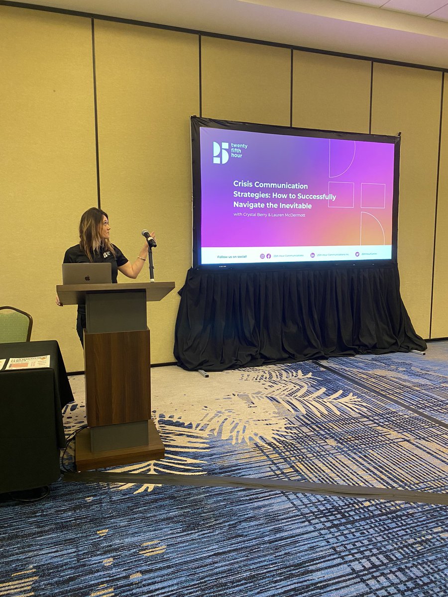 CBerry_313's tweet photo. Thank you to everyone who atttended our #ACCCA2024 session today! We led around 50 college administrators through crisis comms and media training! #dointhework #factsnotfeelings @CommLauren25 https://t.co/GrzR5CIq9u