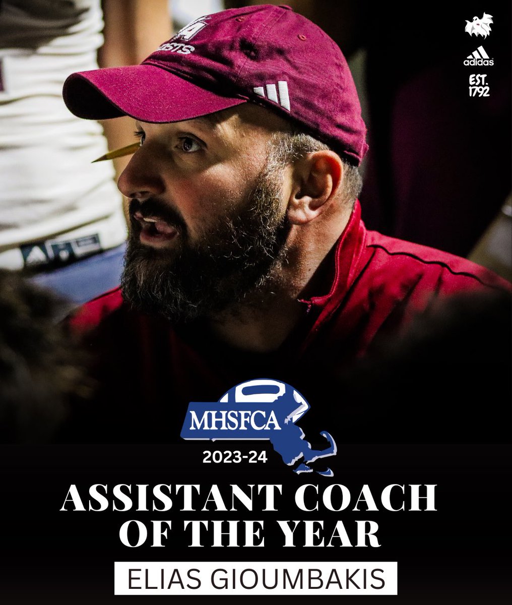 Congrats Coach G for being selected as the Massachusetts Football Coaches Associations Assistant Coach of the Year! #GHOSTPRIDE