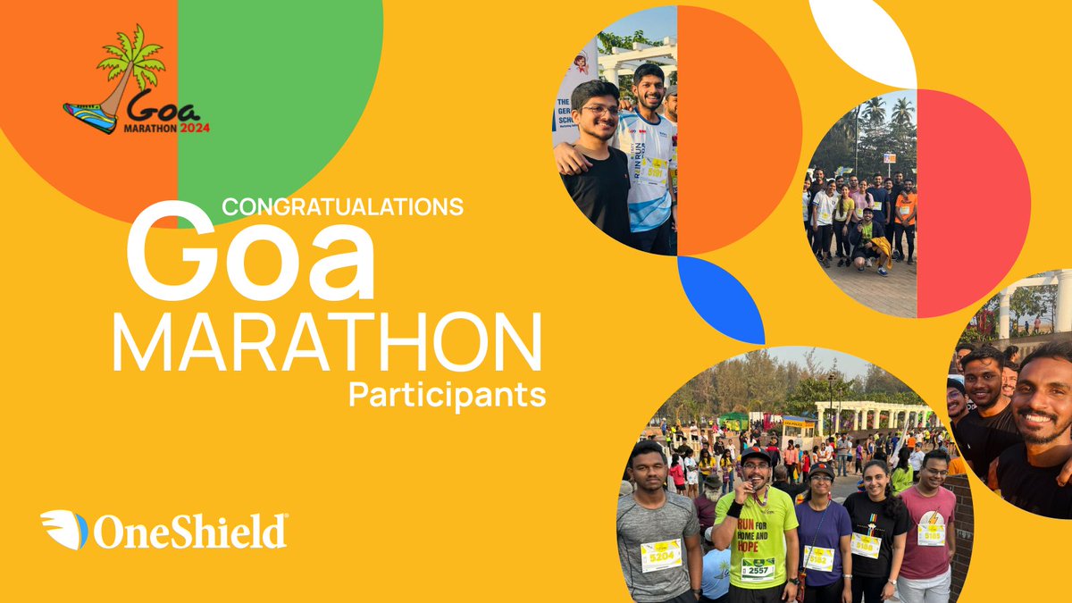 OneShield's tweet photo. Congratulations to our @OneShield team in India that participated in The #GoaMarathon! This #ElShaddaiCharity event, raises funds to support underprivileged children in #Goa. 

 #OneShieldGives #HopeForKids #CommunitySupport #RunForACause #EmpowerChildren #MarathonForHope https://t.co/7dc08b29wI