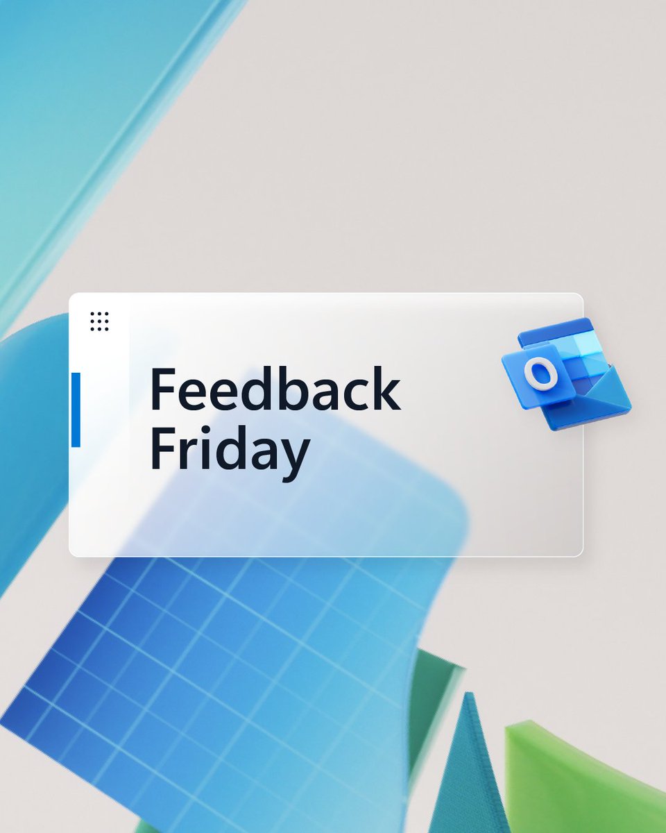 It's Feedback Friday! Tell us—what could we do to make Outlook even better at helping you be more productive throughout the day? #FeedbackFriday