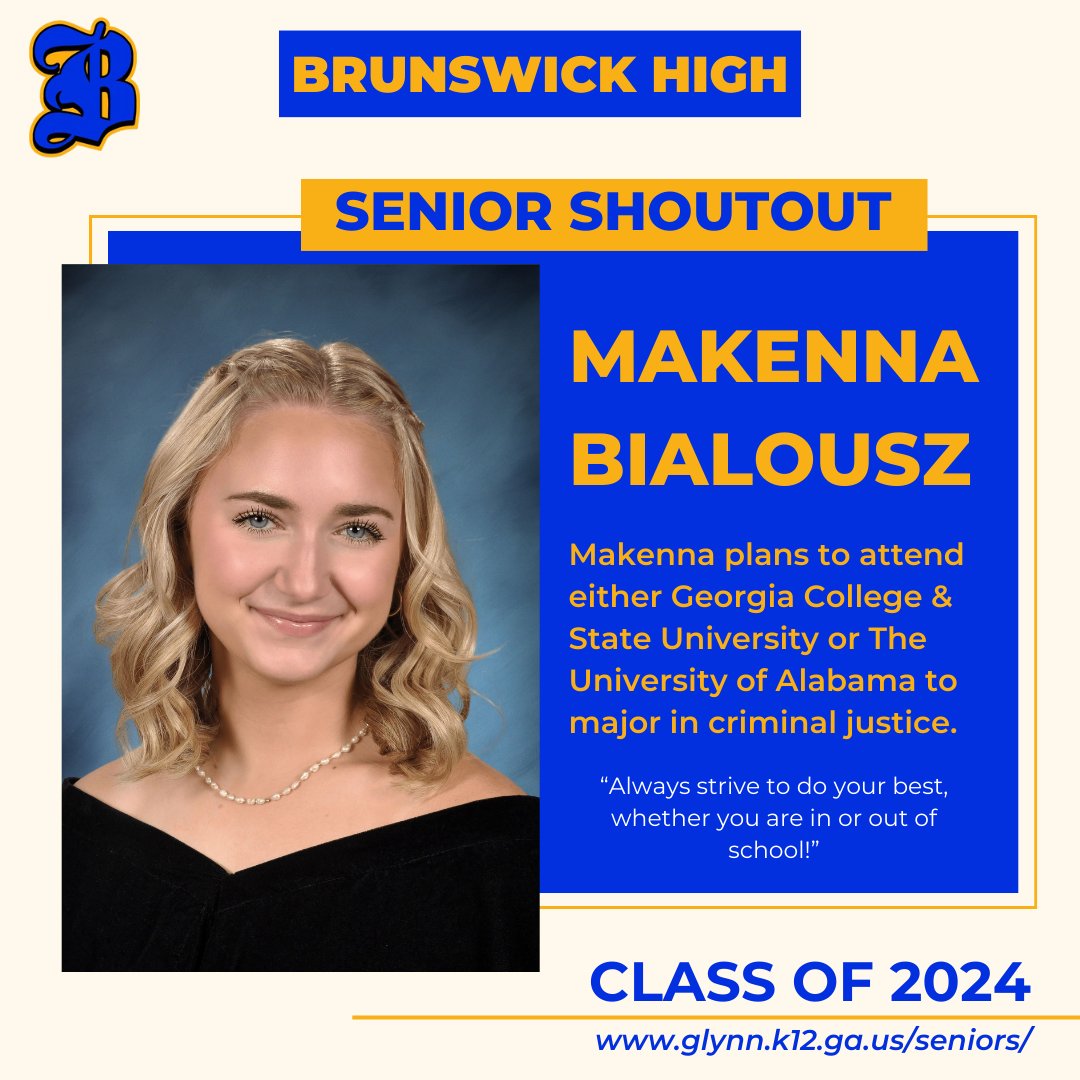 glynncoschools's tweet photo. #SENIORSHOUTOUTS ππ¨βππ©βπ
Throughout Spring 2024, we will recognize our soon-to-be graduates! Weβre so proud of them and wish them the best as they close out their senior year. Today, we celebrate BHS' Mackenna Bialousz and GAβs Gavin Wells!!
https://t.co/OgbHHOwM7O https://t.co/FZiZB0Ldkt