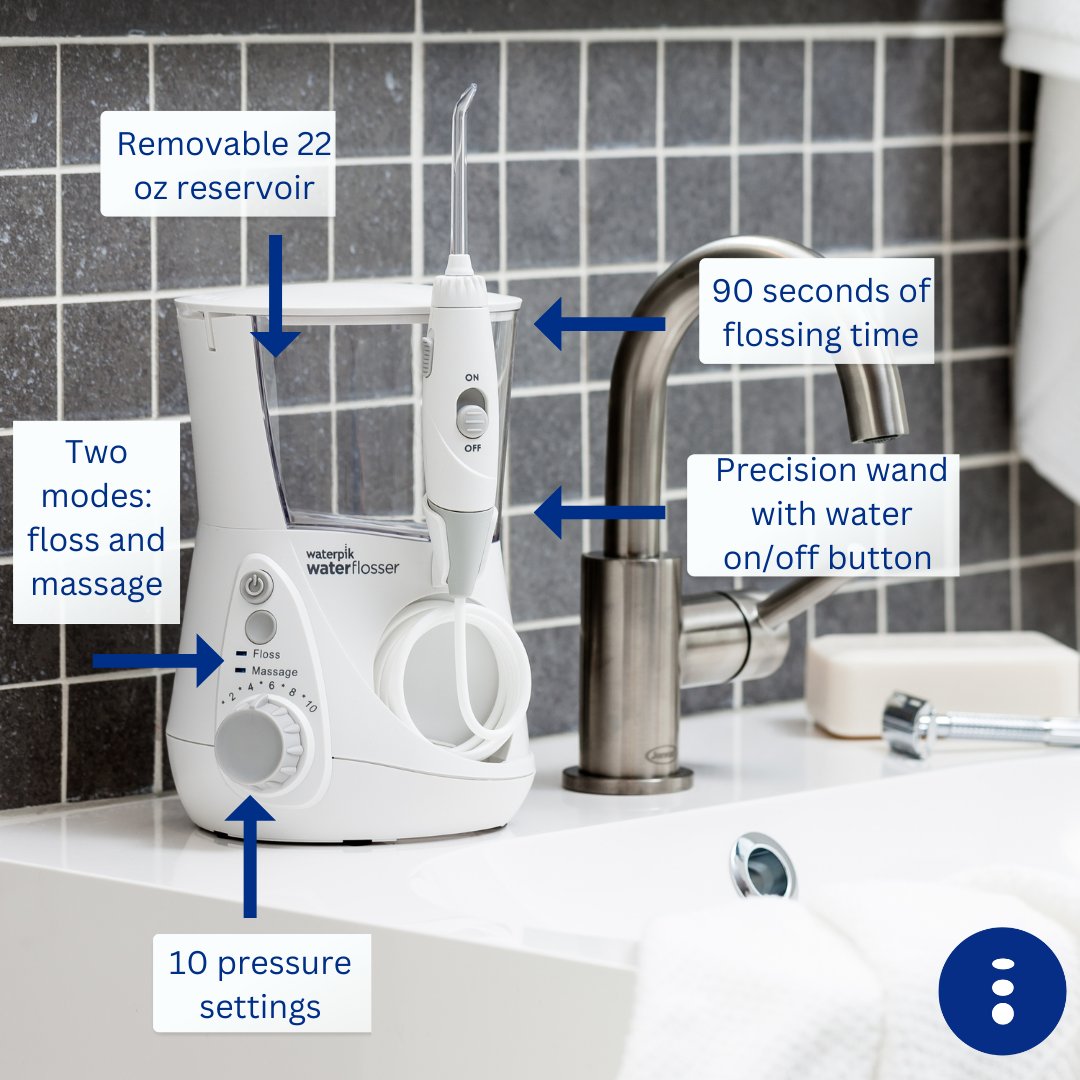 Ever wonder what makes Waterpik Aquarius so great? With 90 seconds of flossing time, 10 pressure settings, and two flossing modes, you and your smile will not be disappointed! The Waterpik Aquarius has 102,573 5-star ratings! Get yours today! Shop now: ow.ly/njfl50QvYTH