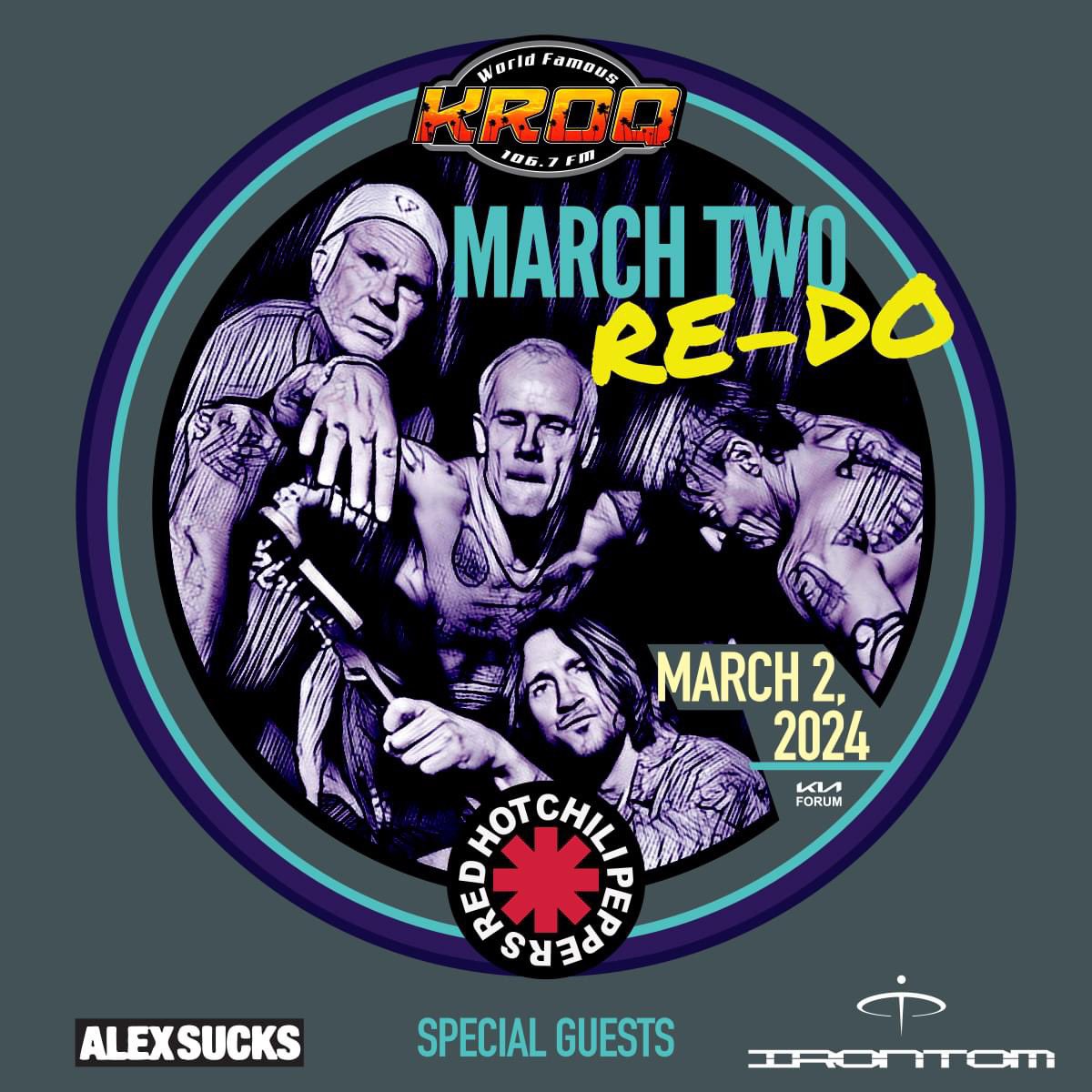 Los Angeles. A limited amount of tickets for KROQ @chillipeppers show are on sale now. Get your tix now at ticketmaster.com/kroq-presents-… :(: