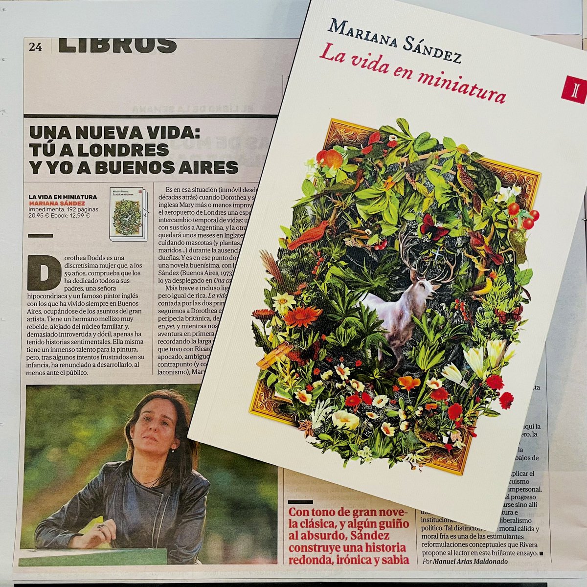 🗞️Ya lo dice Juan Marqués en @lalectura_em: estamos ante una historia redonda, irónica y sabia. 🌳«La vida en miniatura», de Mariana Sández, es una novela exquisita, con un irresistible toque «british», que examina la existencia de una mujer siempre a la sombra: Dorothea Dodds.