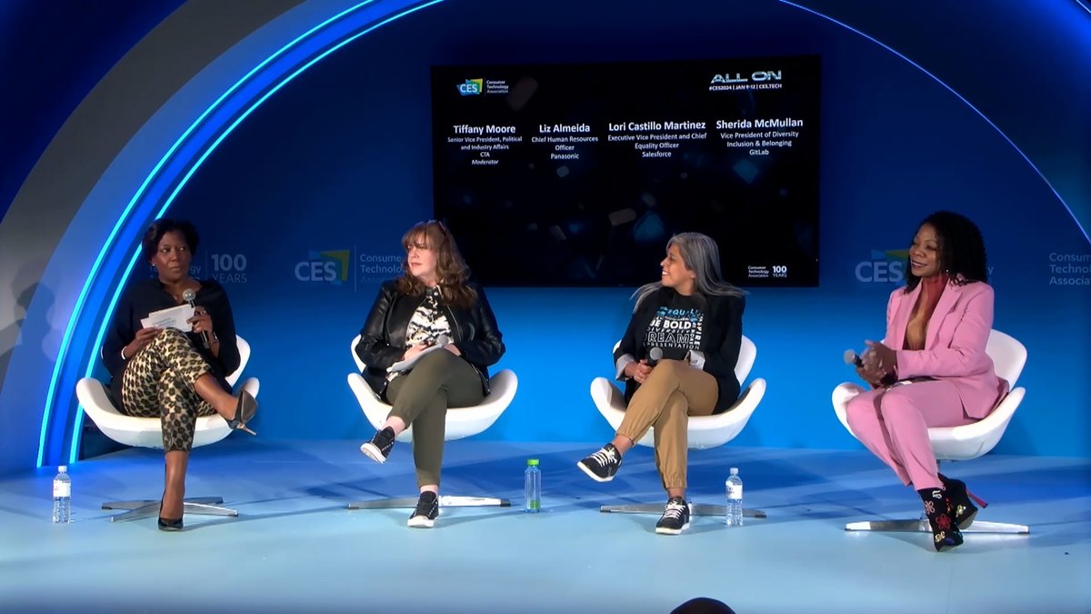 CES's tweet photo. #BlackHistoryMonth spotlight: This year at #CES2024, we highlighted the many accomplishments made by diverse voices in the tech world. Check out these sessions that examine opportunities to elevate traditionally underrepresented voices: https://t.co/tSROpltupX https://t.co/Y8iQsitpTd