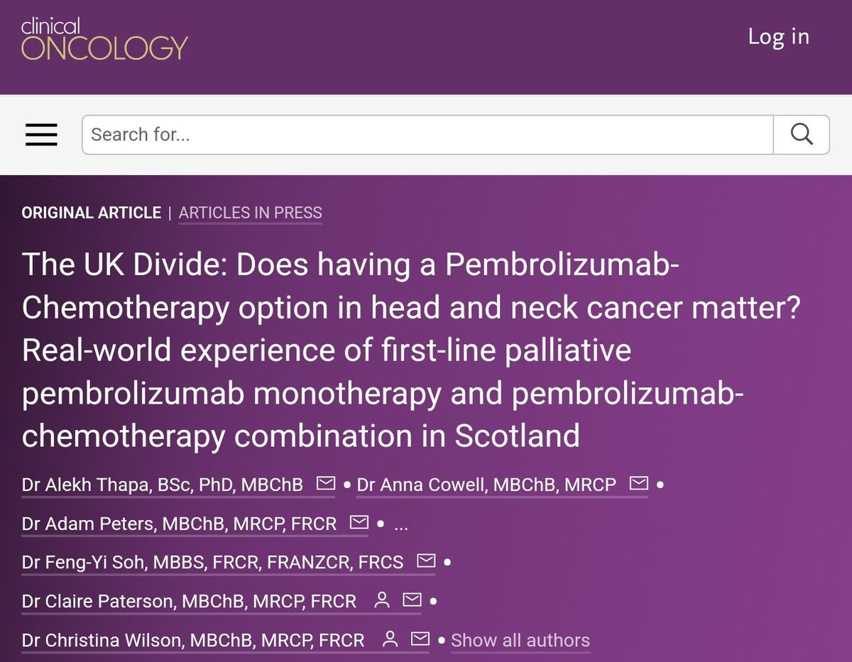 Great to see our work published in @ClinOncology! #MedTwitter #teamscience