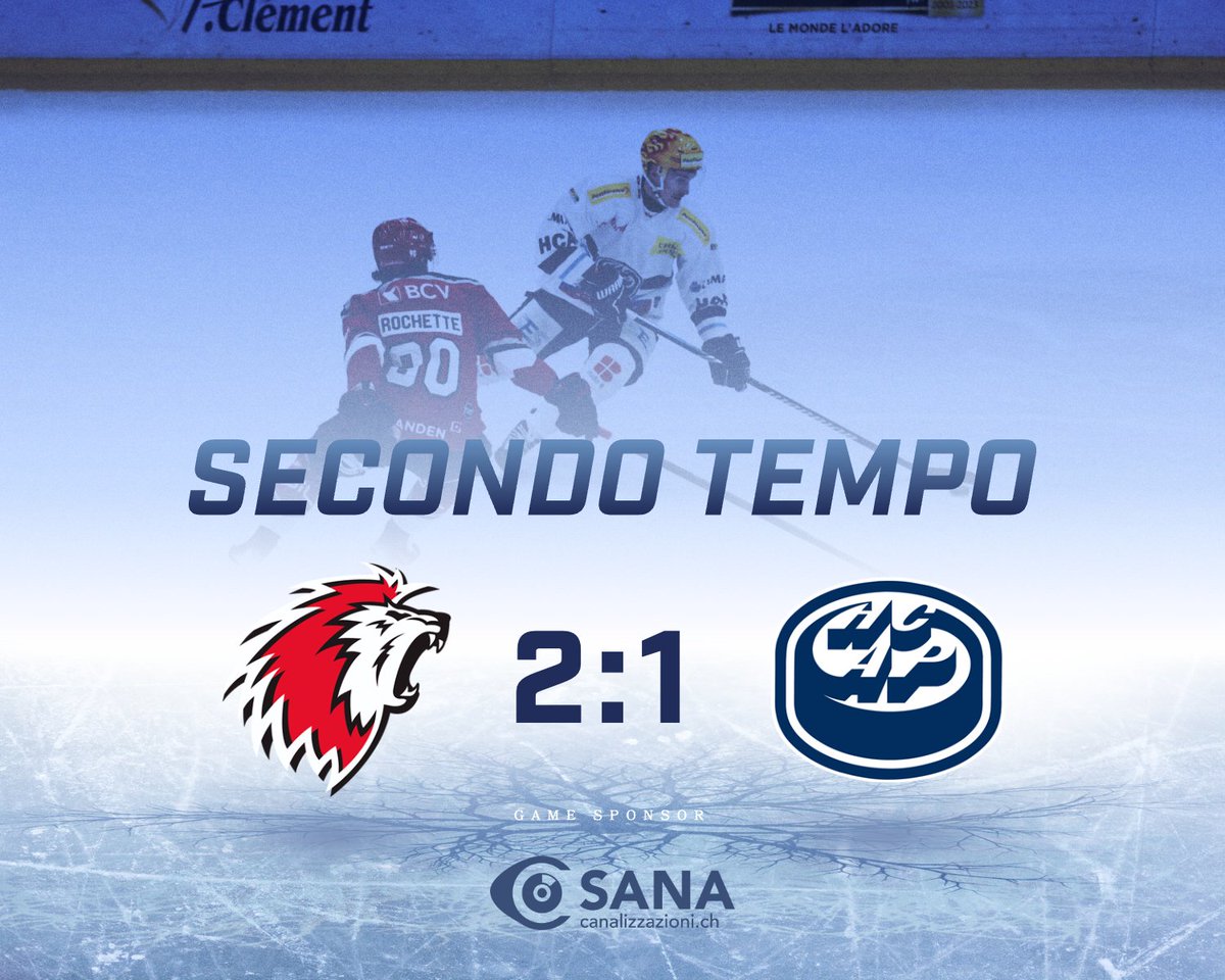HCAP1937's tweet photo. Ambrì sotto 2-1 al termine del secondo tempo #LHCvsHCAP https://t.co/zPpqbtN4f2