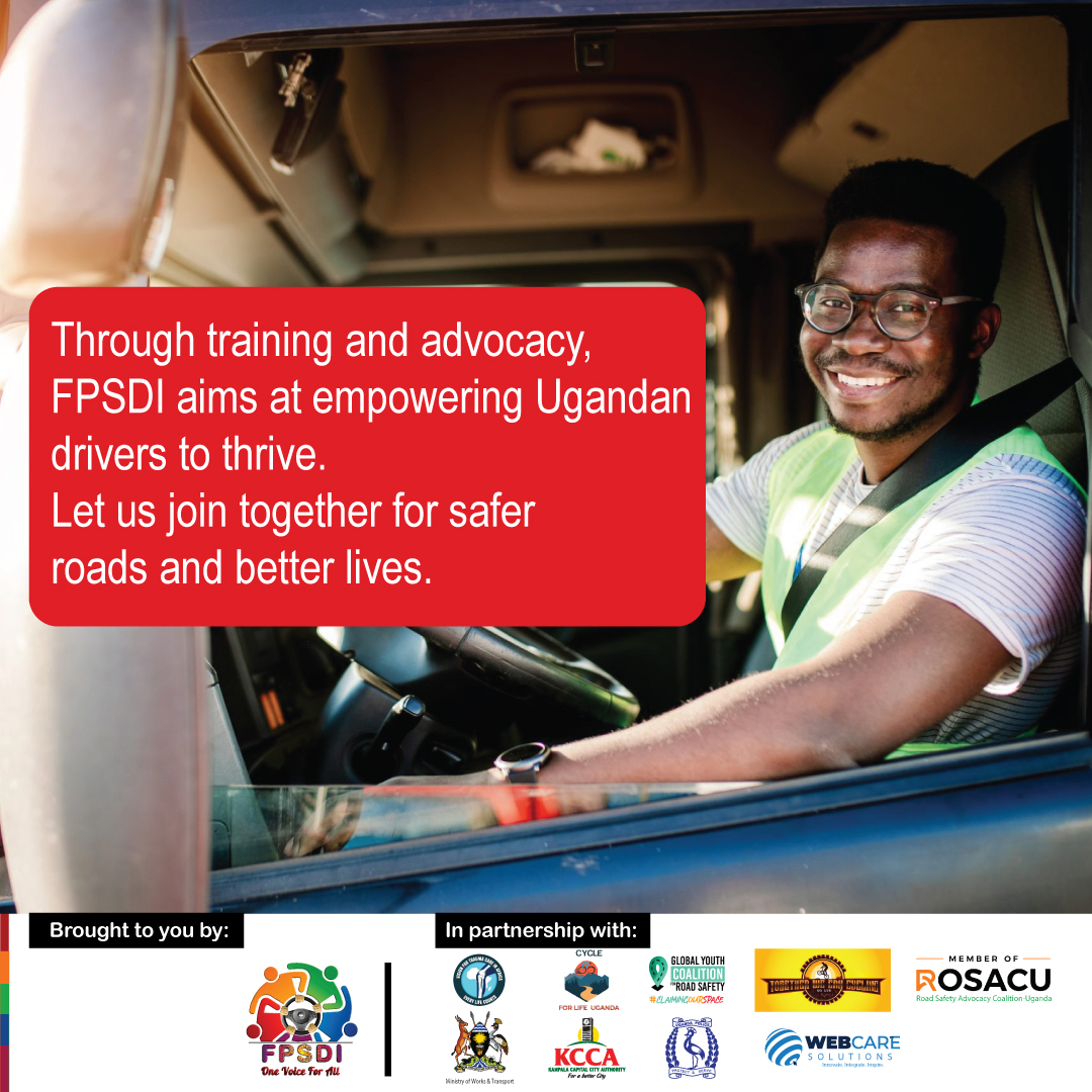 Many Ugandan drivers lack training & resources, leading to risky roads & potential tragedy. As FPSDI together with our partners, we hope to bridge the gap, empowering them for a safer future. #saferoadsBrightfuture #RoadSafetyForAll