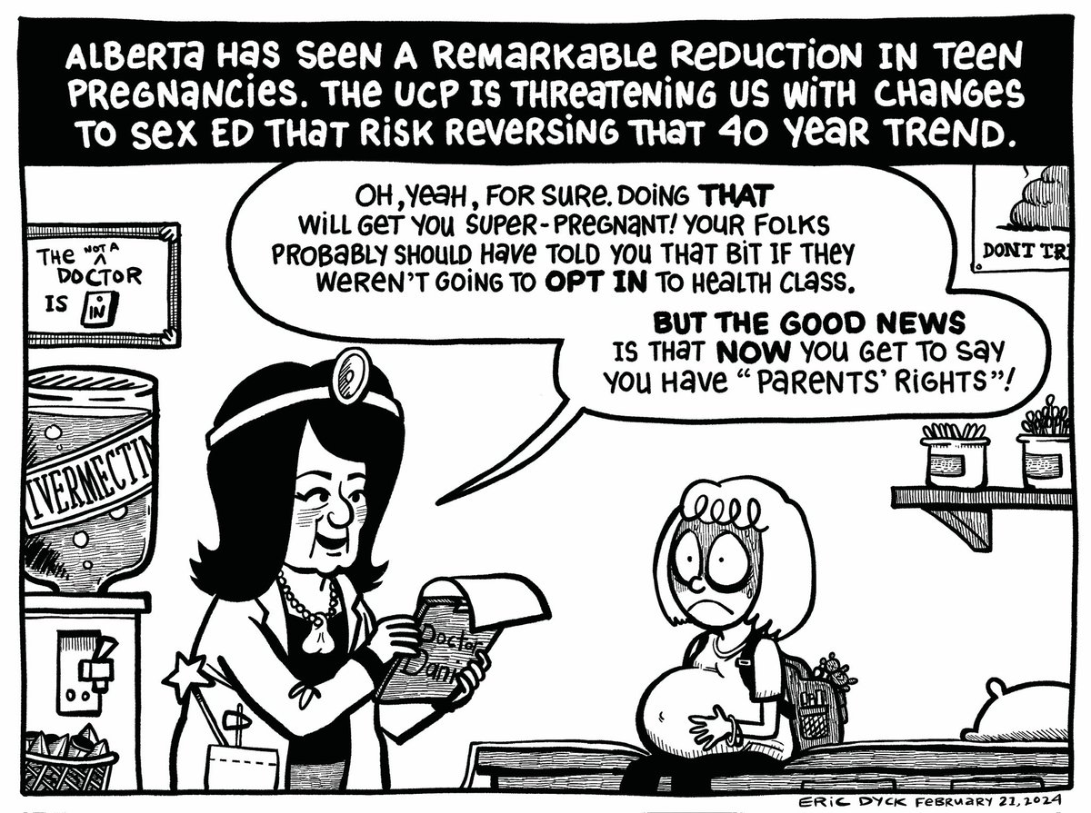 Hey kids! You may be losing your rights to education and healthcare in Alberta, but chances are a lot of you will end up with “parents’ rights”! #ableg #abpoli