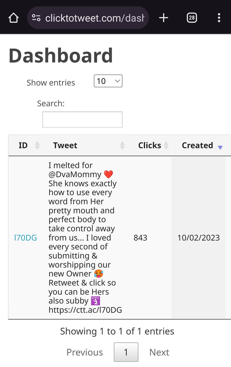 Over 800+ of you click sluts have been enjoying My Click-to-tweet I set up a while ago~🥰

I think it's time for some shiny buttons for you to *click click*

linktr.ee/dvamommy