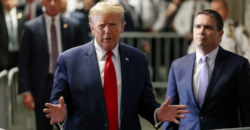 NRO's tweet photo. Trump’s enemies are moving to destroy his business, drain his resources, blacken his reputation, sink his presidential campaign, and, if they can, lock him up — and literally, not figuratively.