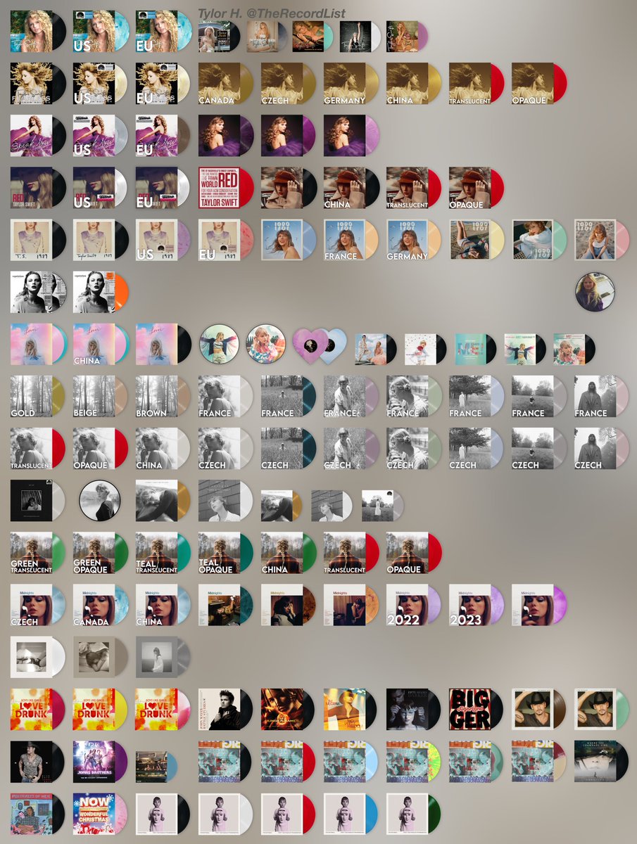 Taylor Swift vinyl variants updated with the 