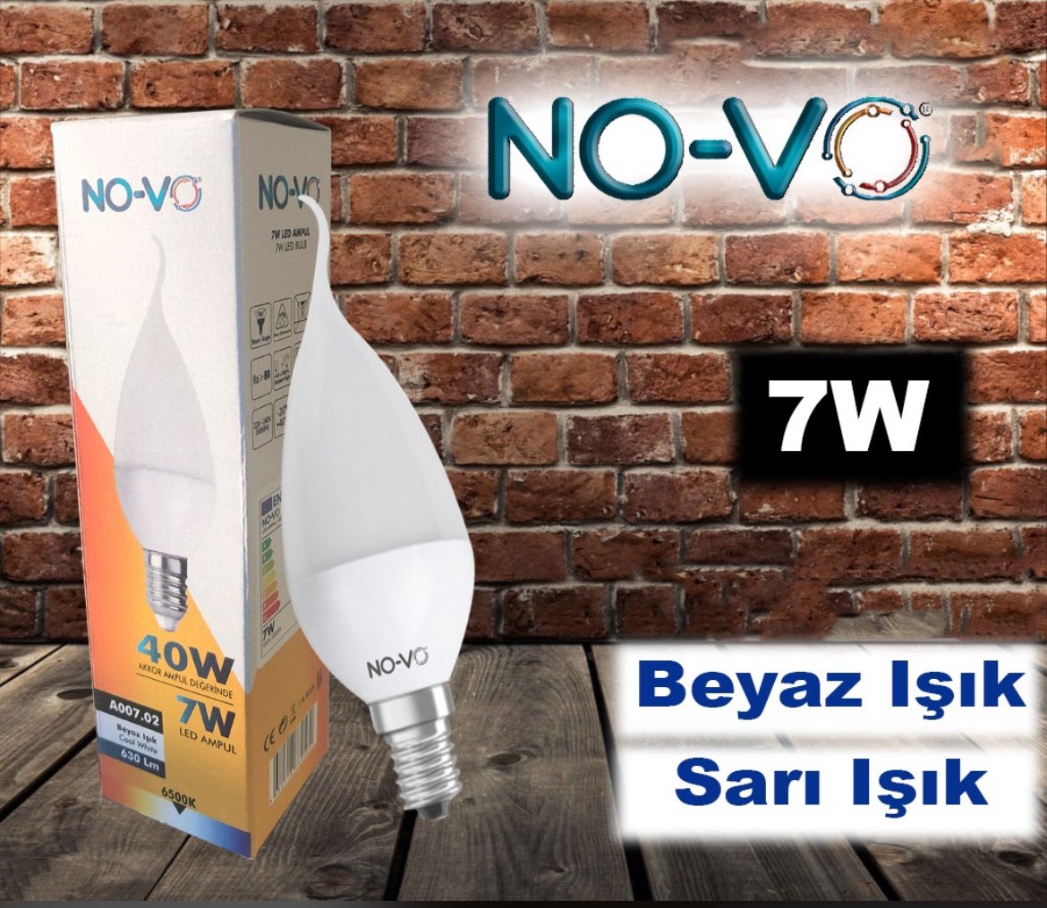NovoElektronik's tweet image. Novo 7w led ampul kıvrık uç #ledbulb #ledampul #novoelektronik #led