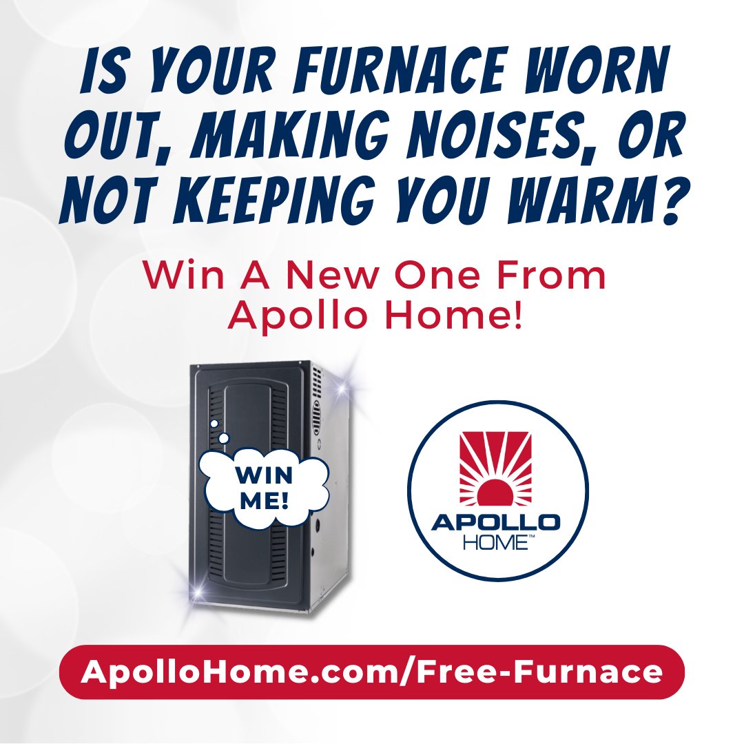 Apollo_HVAC's tweet photo. Is your home's furnace pre-historic? Enter to win a brand new one from Apollo Home! Visit https://t.co/I1AKeI4X6i today and enter to win! What are you waiting for? https://t.co/Ti4iSUyByD