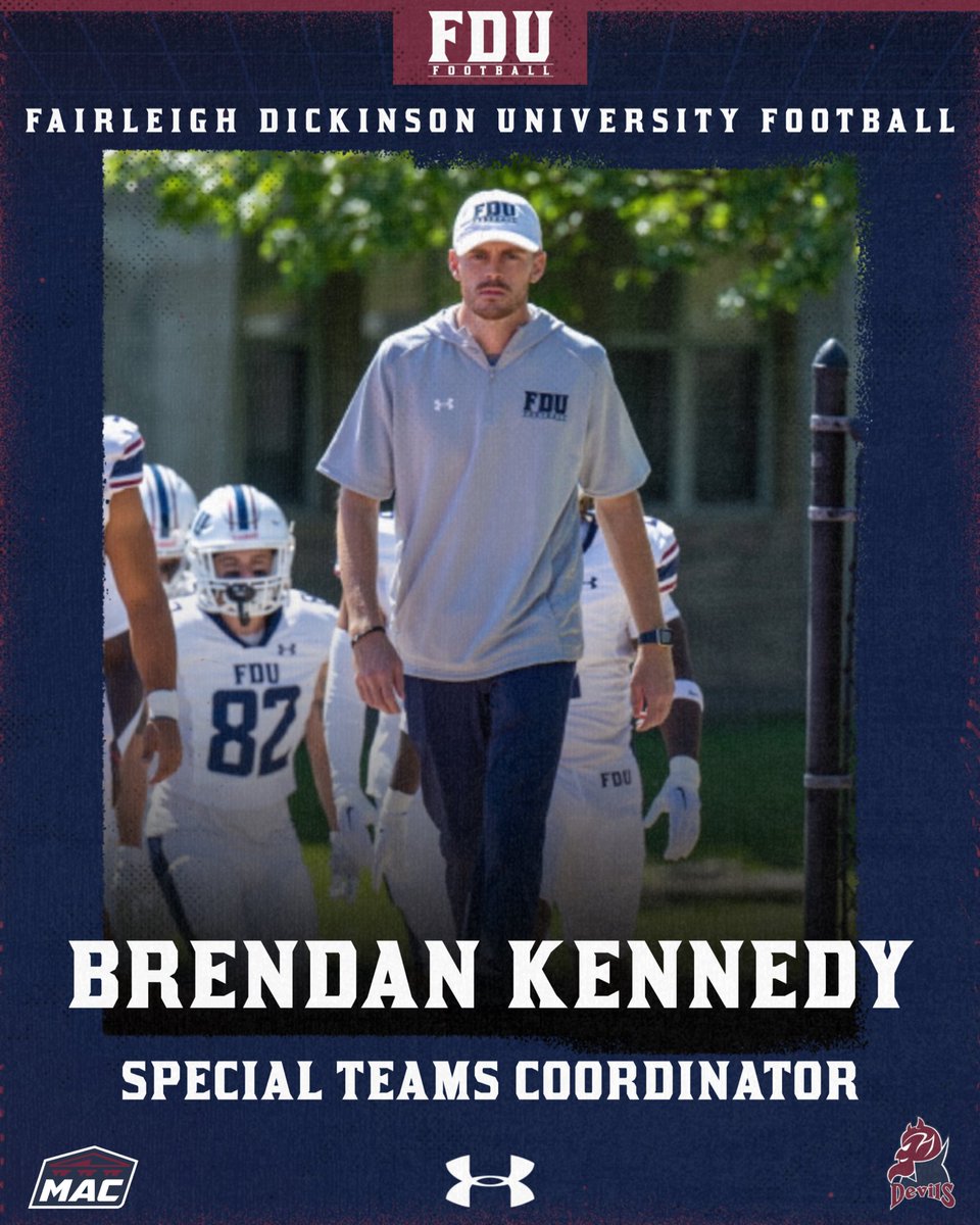 Congratulations to <a href="/CoachKennedyFDU/">Brendan Kennedy</a> on his promotion to full time Special Teams Coordinator! He will also continue to serve as our Wide Receivers coach.