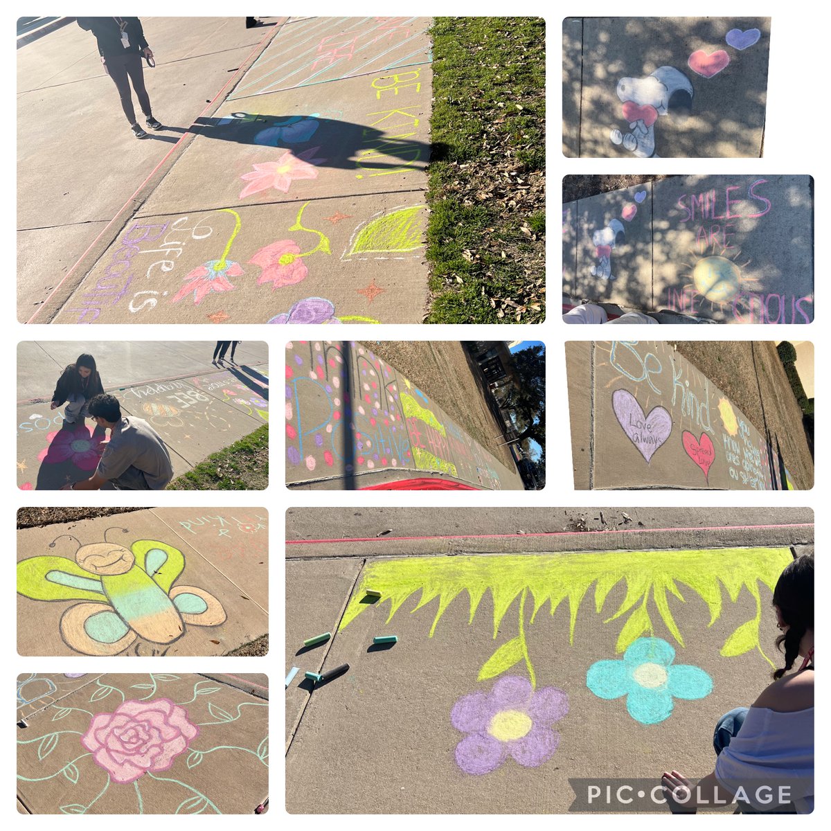 A little fresh air and positive sidewalk chalk is good for your mental health. #FeelGoodFriday