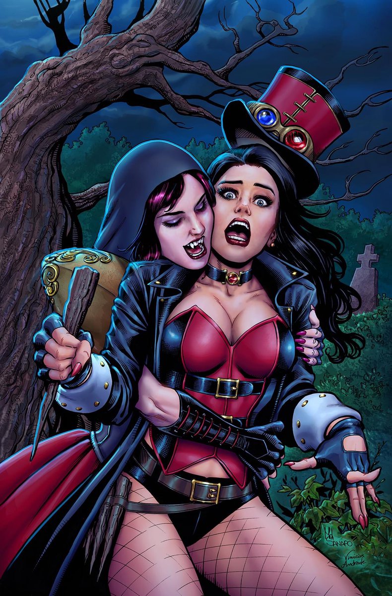 Van Helsing: Bonded by Blood came out just last week! Cover art by yours truly (11x17 ink on paper) & colors by Vinicius Andrade Pick up yours here: zenescope.com/products/van-h… @Zenescope #zenescope #vanhelsing