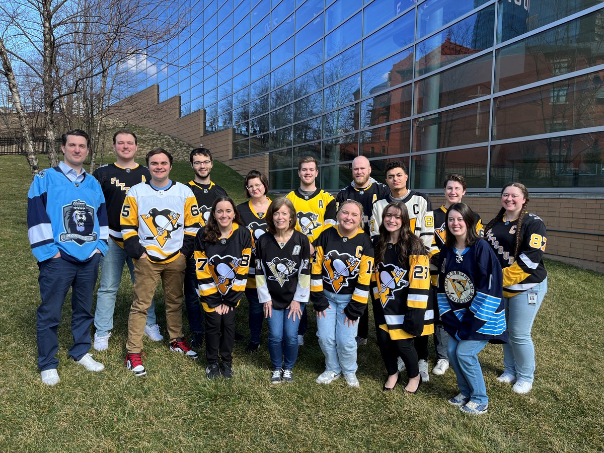 Shout-out to our ticketing team for sporting their gameday gear on @USAHockey #HockeyJerseyDay! Now, we want to see YOUR favorite fits for Sunday’s Keystone clash! 🤩 So, share your wear & score seats here: pens.pe/49FYytT #HWAA