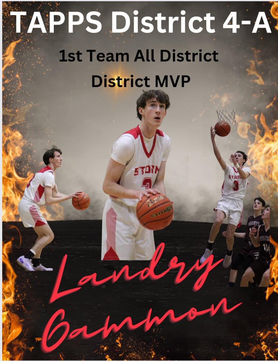 LandryGammon10's tweet photo. Blessed to be named 1st Team All District and District MVP! https://t.co/zUtCcFd5tl