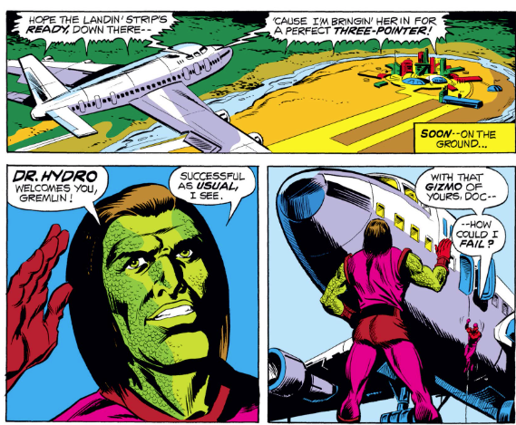 MarvelADay's tweet photo. #SM61 #MarvelADay Turns out that Gremlin is working for this froggy looking fellow called Dr Hydro! He has an artificial island called Hydrobase, which in a couple of decades would briefly be home to the Avengers! PMB https://t.co/7dgbIE6rJn