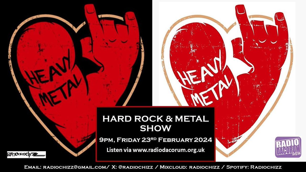 RadioDacorum's tweet photo. Time for some loving on the Hard Rock &amp; Metal Show. A love song special tonight at 9pm via https://t.co/wgdH5bDNAm or on the Radio Dacorum App #radiochizz https://t.co/ZHYxW4q7g2