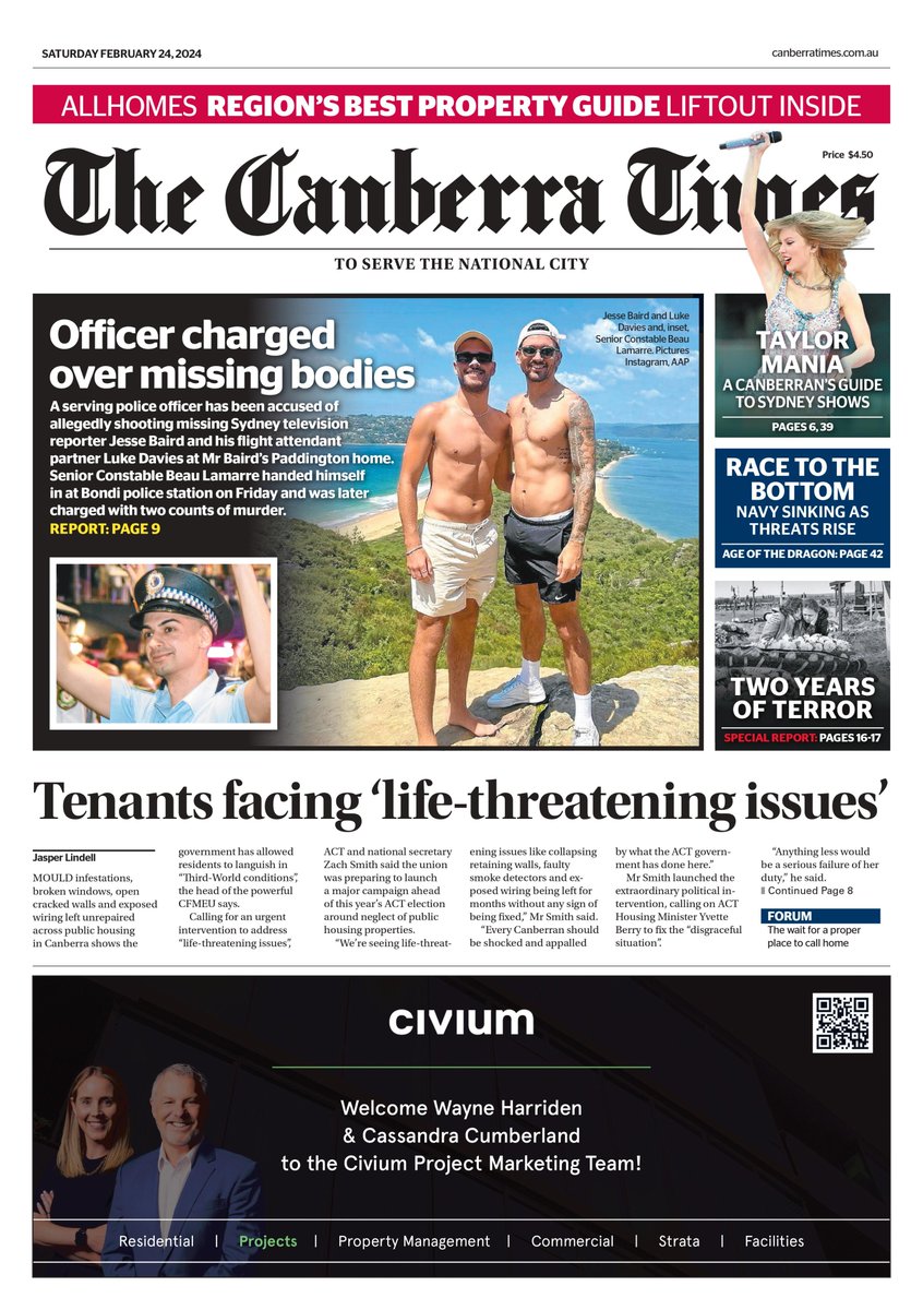 Canberra Times (@canberratimes) on Twitter photo Good morning Canberra. We're heading for an expected top of 25 today. Here are today's front page, via
<a href="/jclindell/">Jasper Lindell</a> canberratimes.com.au/subscribe Good morning Canberra. We're heading for an expected top of 25 today. Here are today's front page, via
<a href="/jclindell/">Jasper Lindell</a> canberratimes.com.au/subscribe
