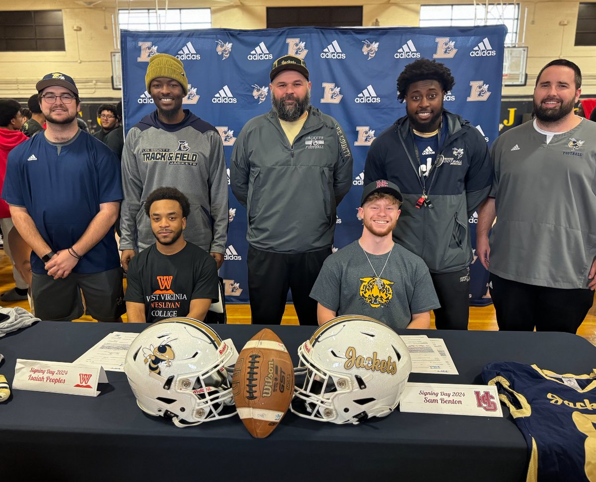 Congratulations to Sam and Isaiah on their signings today. We are proud of both and know that they will continue to represent Lee County well as they advance in their education and athletic careers.