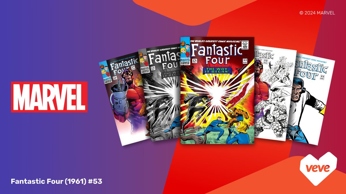 veve_official's tweet photo. First appearance of Klaw! Black Panther explains Wakanda's unique history to the Fantastic Four!

@Marvel's Fantastic Four (1961) #53 features VeVe-Exclusive R &amp; UR covers by @SergioDavila007 and @cecidlcruz. Drops in blind box Thu, 29 Feb at 8 AM PT. https://t.co/wKN88iVK20