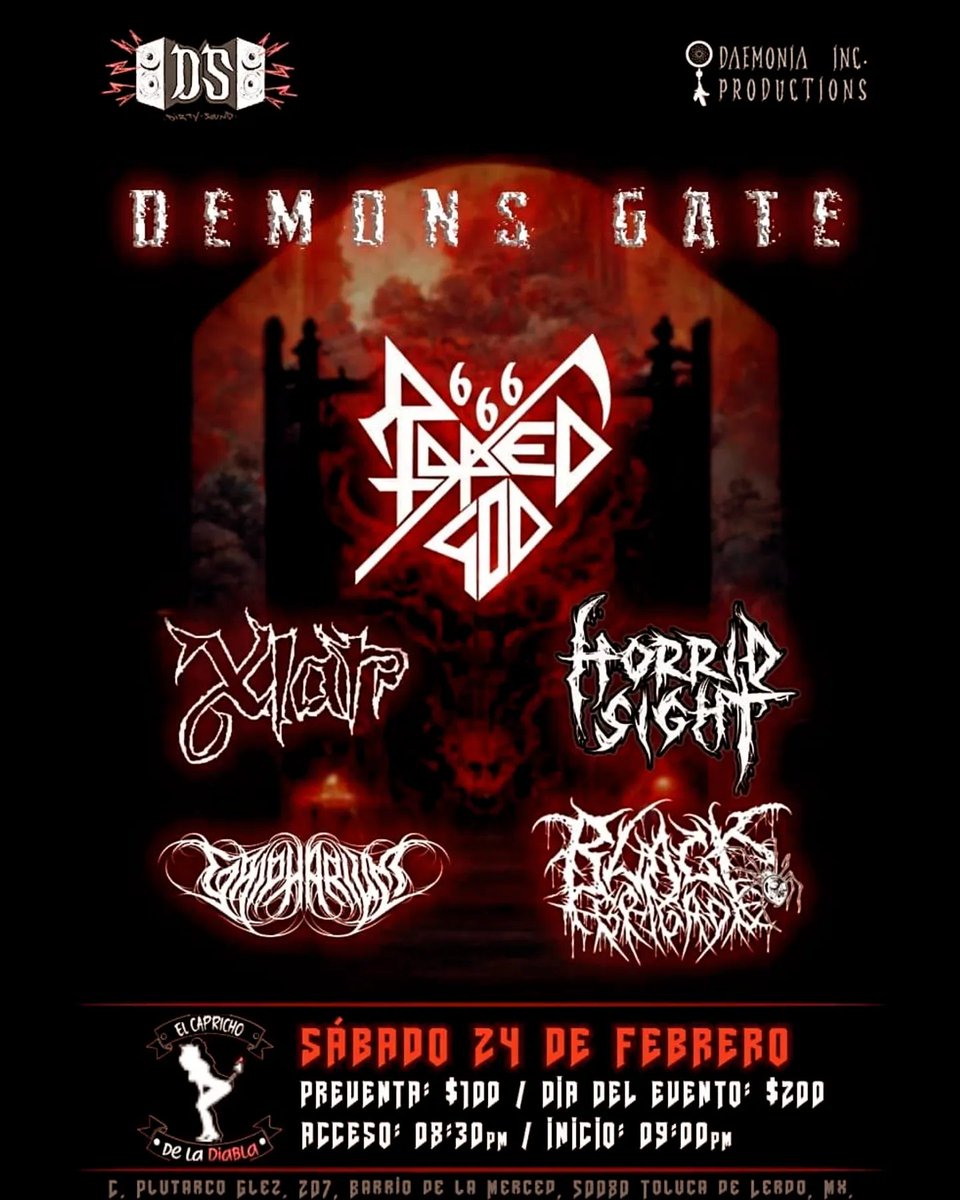BBeat105's tweet photo. Los shows del fin de semana:
23 febrero
- En #ElClubDelRockNRoll, #TerrorCósmico, @Annapuramx
24 febrero
- En @GatoCalavera, #RealCoreNight
- En #TallerDeEdson, #Hellburner
- En #ElCaprichoDeLaDiabla, #RapedGod
Cuáles faltan?
En cuál los veremos?
#StayBlast
#BlastBeat105 https://t.co/p8JQruKDYb
