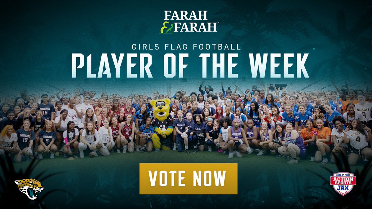 FloridaHSFootball.com (@flahsfootball) on Twitter photo The first <a href="/farahandfarah/">Farah & Farah</a> Girls Flag Football Player of the Week Poll with the Jacksonville <a href="/Jaguars/">Jacksonville Jaguars</a> & <a href="/Jaguars/">Jacksonville Jaguars</a> PREP is now LIVE for fans to vote!
Athletes Nominated This Week for Week 1:
- <a href="/LondonJenkins_/">London Jenkins</a>, <a href="/FIEagleSports/">FI Eagle Athletics</a>
- Kirsten Gudmalin, <a href="/sandalwoodathl1/">sandalwoodathletics</a>
- The first <a href="/farahandfarah/">Farah & Farah</a> Girls Flag Football Player of the Week Poll with the Jacksonville <a href="/Jaguars/">Jacksonville Jaguars</a> & <a href="/Jaguars/">Jacksonville Jaguars</a> PREP is now LIVE for fans to vote!
Athletes Nominated This Week for Week 1:
- <a href="/LondonJenkins_/">London Jenkins</a>, <a href="/FIEagleSports/">FI Eagle Athletics</a>
- Kirsten Gudmalin, <a href="/sandalwoodathl1/">sandalwoodathletics</a>
-
