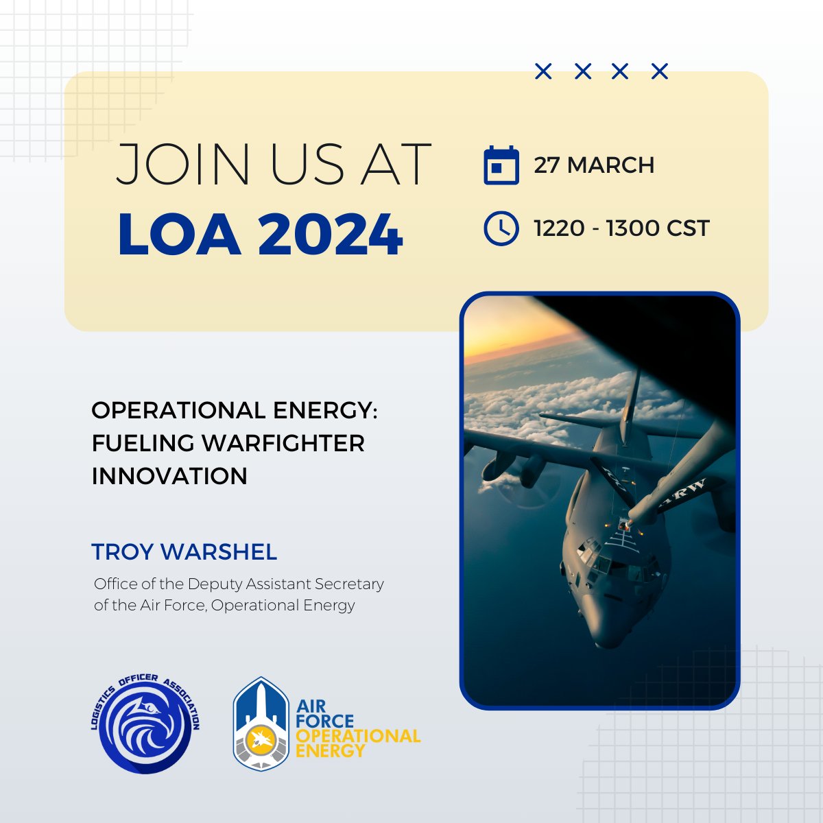 One month until #LOA2024! Don’t miss our breakout session, “Operational Energy: Fueling Warfighter Innovation.” See you in St. Louis!