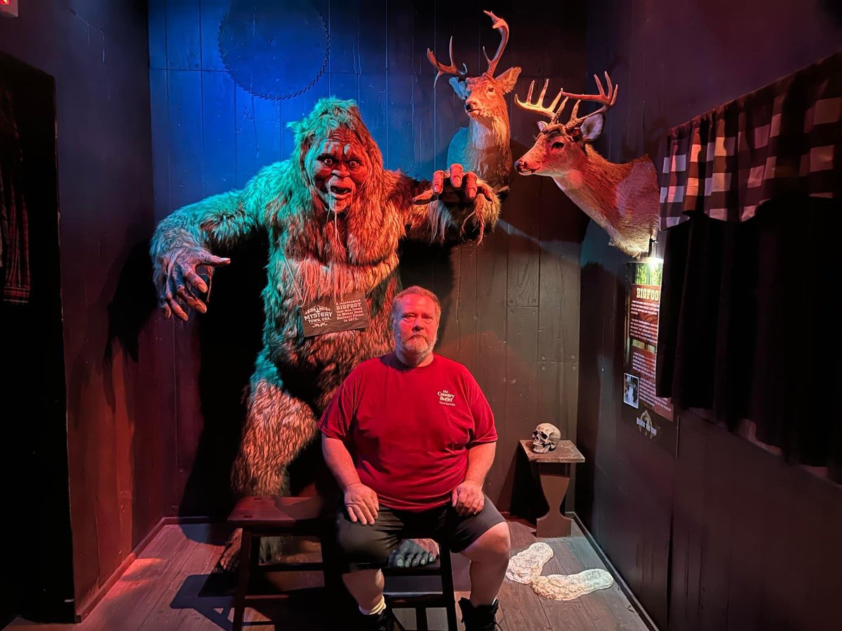 You never know who will sneak up on you around here! 😳 😂 

#wiltoninreallife #biggoot #sasquatch #cryptids #mysterytownusa #mackinawcity #michigan #funny #travel #roadsideattraction