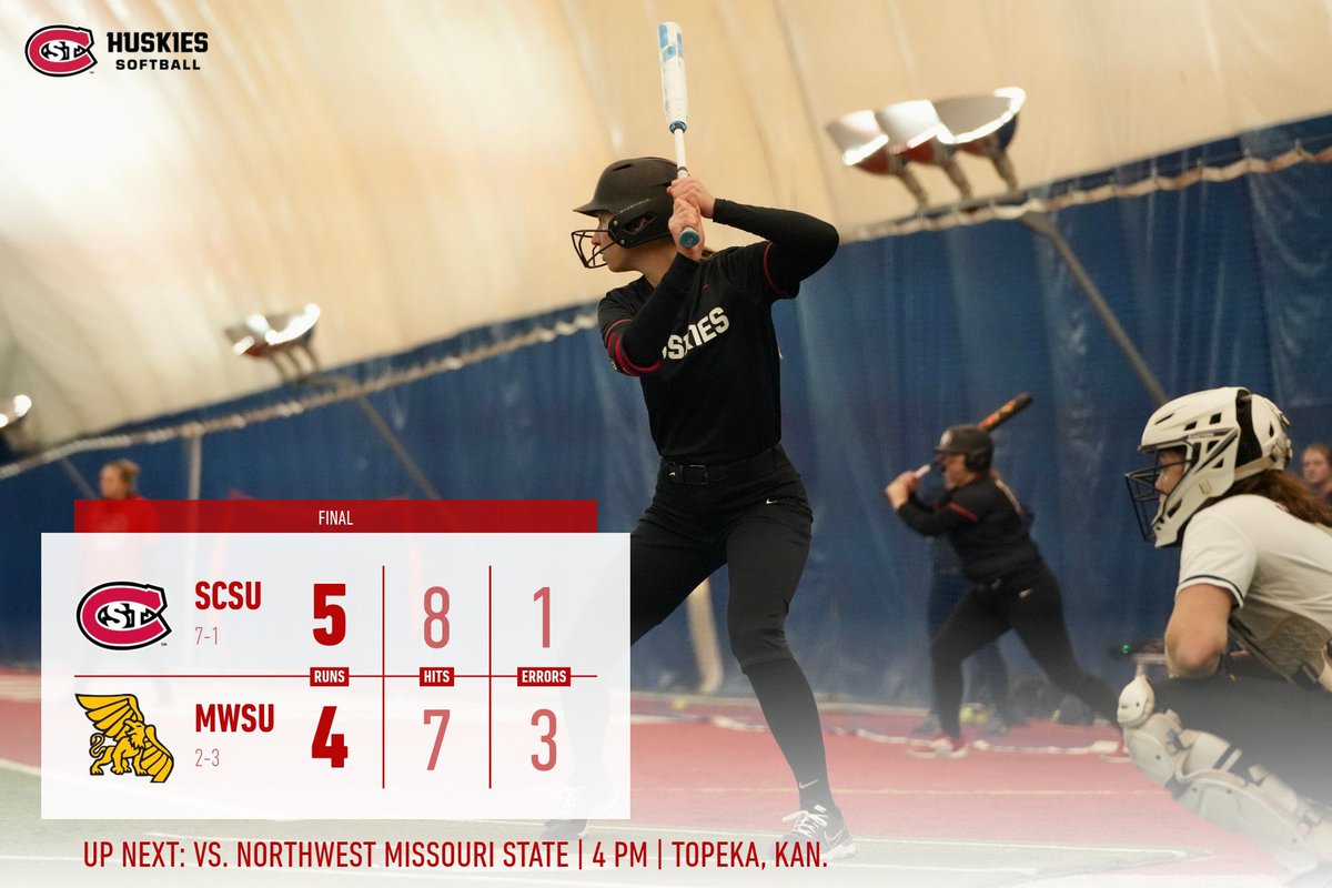 St. Cloud State Softball (@scsuhuskies_sb) on Twitter photo ๐๐จ๐ฆ๐๐๐๐๐ค ๐๐ฎ๐ โ๏ธ
<a href="/HollyWeinberger/">holly weinberger</a> 2-3, 2 RBI, BB
<a href="/lydiakruegs/">Lydia Krueger she/her/hers</a> - 2-2, 2 HBP, R
Justyce Porter - W, 3.0 IP, 2H, 0 R, 3 K
Tenley Quesnell - 2-3, 2 R
<a href="/Reeseholz28/">Reese Holzhueter</a> - 1-2, RBI, R
<a href="/brookeholmes23/">Brooke Holmes</a> - 1-3 RBI
#PackMentality ๐พ | #HuskiesSoftball ๐ฅ ๐๐จ๐ฆ๐๐๐๐๐ค ๐๐ฎ๐ โ๏ธ
<a href="/HollyWeinberger/">holly weinberger</a> 2-3, 2 RBI, BB
<a href="/lydiakruegs/">Lydia Krueger she/her/hers</a> - 2-2, 2 HBP, R
Justyce Porter - W, 3.0 IP, 2H, 0 R, 3 K
Tenley Quesnell - 2-3, 2 R
<a href="/Reeseholz28/">Reese Holzhueter</a> - 1-2, RBI, R
<a href="/brookeholmes23/">Brooke Holmes</a> - 1-3 RBI
#PackMentality ๐พ | #HuskiesSoftball ๐ฅ