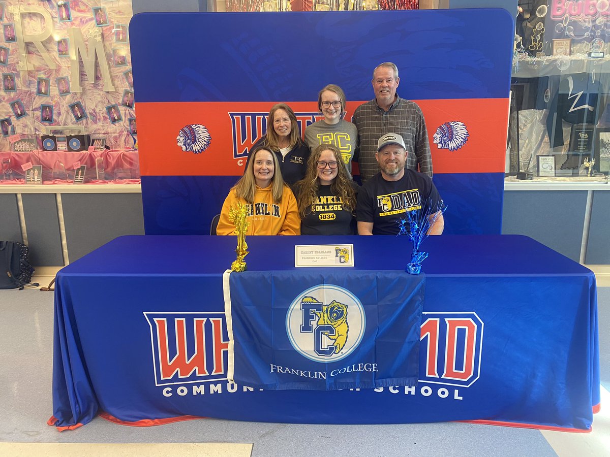whitelandsports's tweet photo. Congratulations to Karley Hoagland on her commitment to continue her academic and golf career at Franklin College! Go Griz! @FCGrizWGolf @WhitelandGGolf @DailyJournalNet https://t.co/0DSlRLjQrO