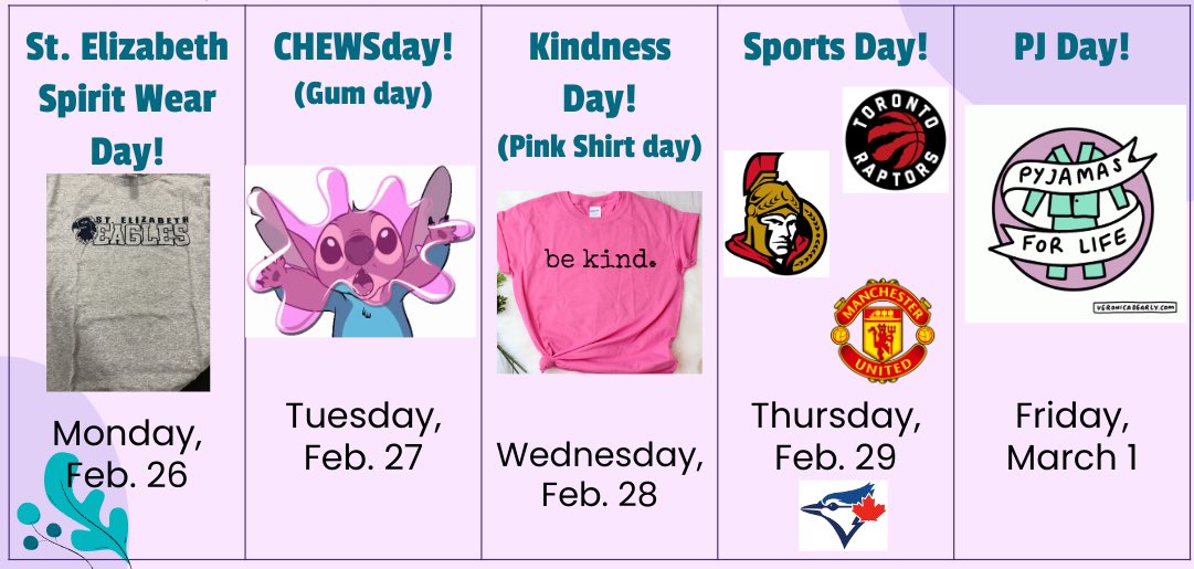 MsKramerOCSB's tweet image. Next week is a SPIRIT WEEK! We are raising money for our sister school in Kenya as part of our school’s Lenten project. Don’t forget to bring your donations and have fun showing your school spirit! Let’s go eagles! @StElizabethOCSB #beCommunity 🦅🤩