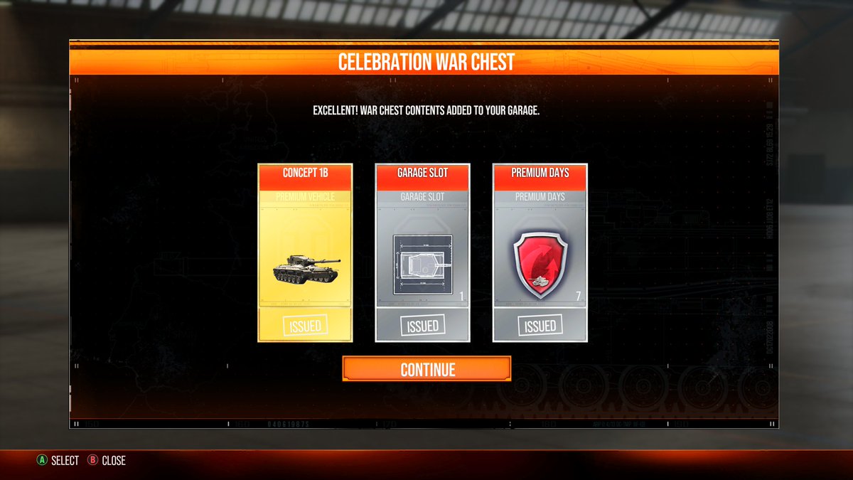 Sinstr1's tweet photo. I got TWO Concept 1B's from @WoTConsole Celebration War Chests!!!
It's insane how lucky I am with the rare tanks!
#AllTheLuck #IsMine https://t.co/iV1DkZF8cn