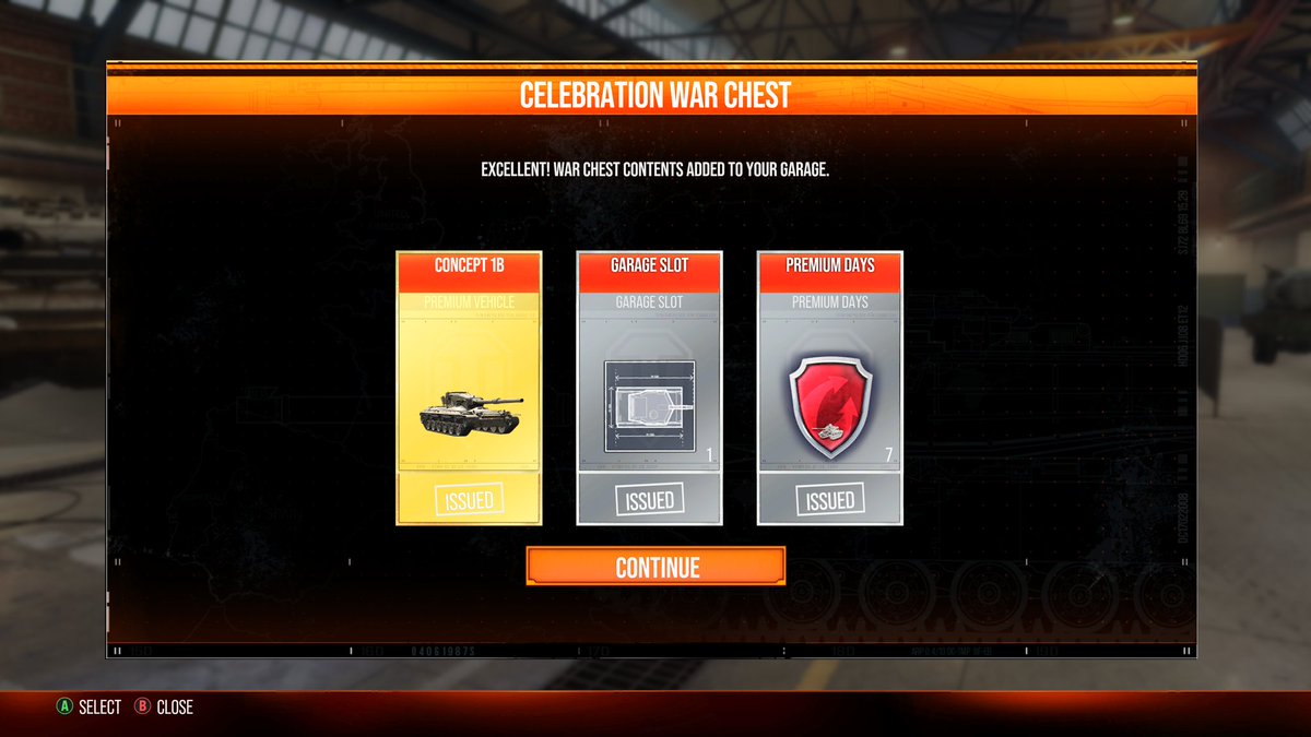 Sinstr1's tweet photo. I got TWO Concept 1B's from @WoTConsole Celebration War Chests!!!
It's insane how lucky I am with the rare tanks!
#AllTheLuck #IsMine https://t.co/iV1DkZF8cn