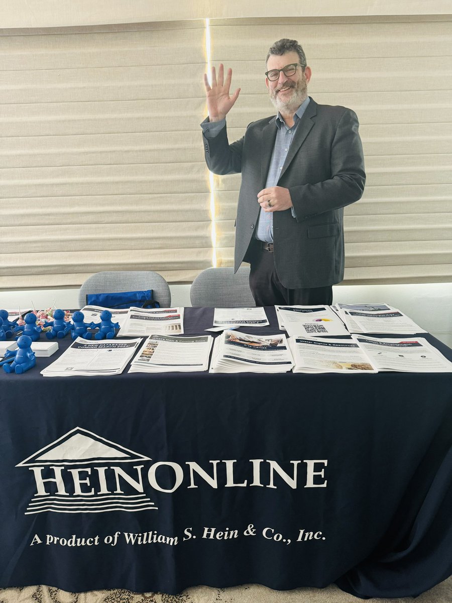 HeinOnline's tweet photo. Hi from @stevenmroses 👋🏻
Make sure to stop by at #SCALL 2024 and see what we’ve been up to! https://t.co/TTineul3UX