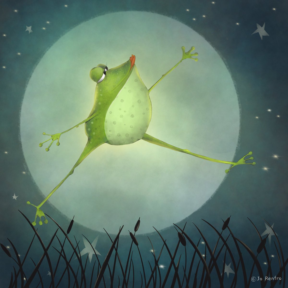 A leaping frog ! #kidlitart #colour_collective