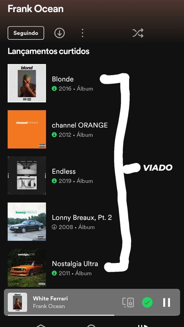 Enquanto isso o frank ocean