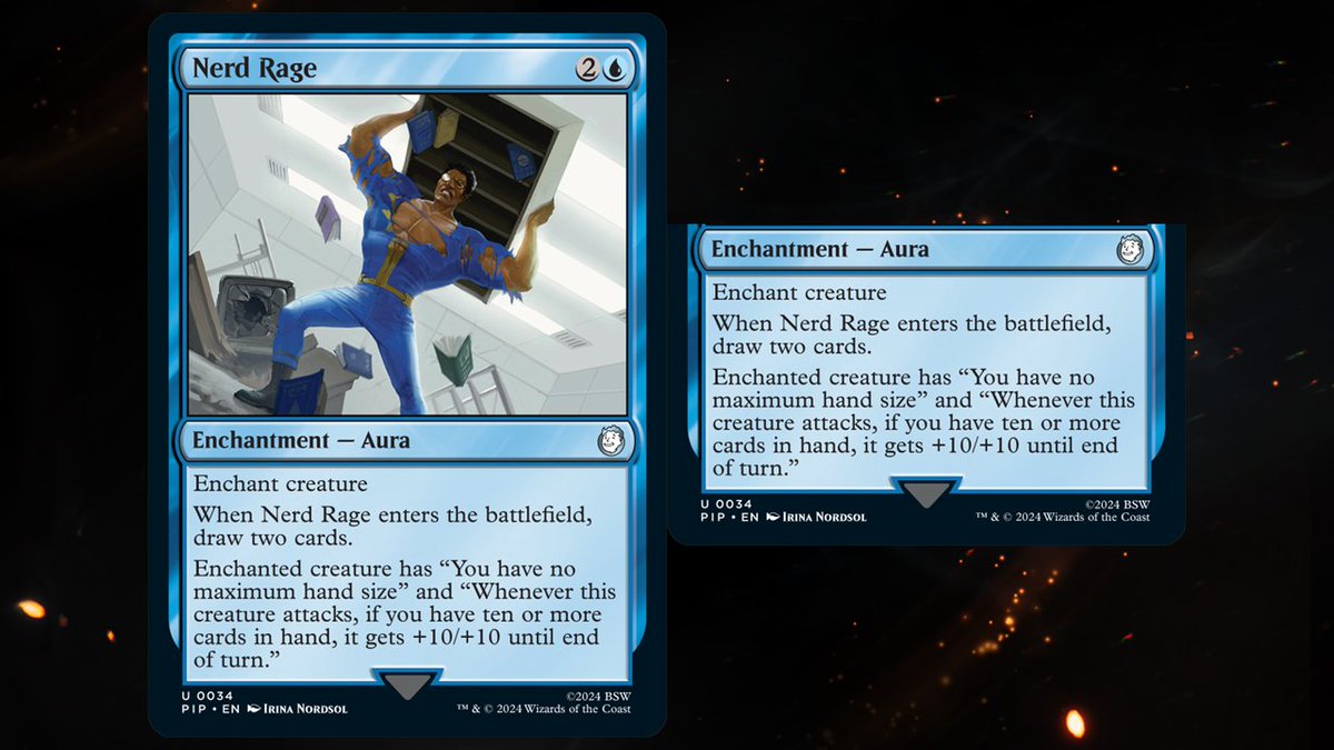wizards_magic's tweet photo. Real-life footage of Dane after you destroy his lands in a game of Commander. #MTGxFallout https://t.co/kNqaOfcv3p