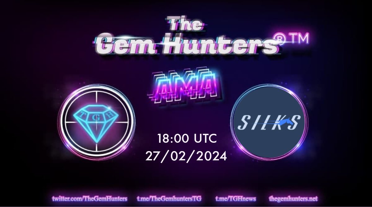 🎙️ We are happy to welcome <a href="/gameofsilks/">Game of Silks</a> to a TGH live AMA and find out what they’re all about! 

💸 The best question gets rewarded so don’t miss it.

📍Venue: t.me/TheGemHuntersTG
