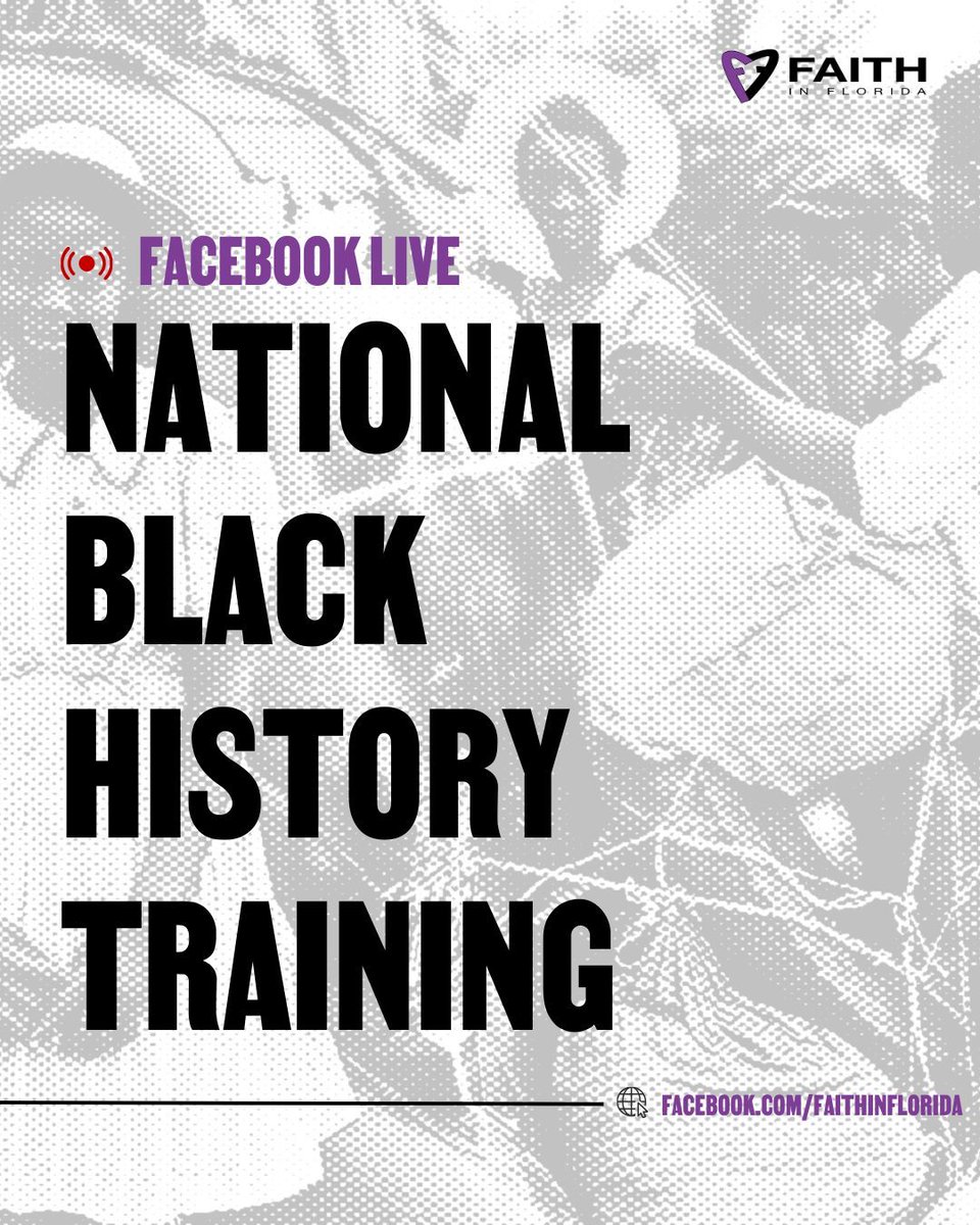 📣Happening next weekend on Facebook live! @FaithFlorida is saying #BlackhistoryIShistory by hosting a national training on their nationally renowned Black history toolkit. Live at buff.ly/3OUDsQm