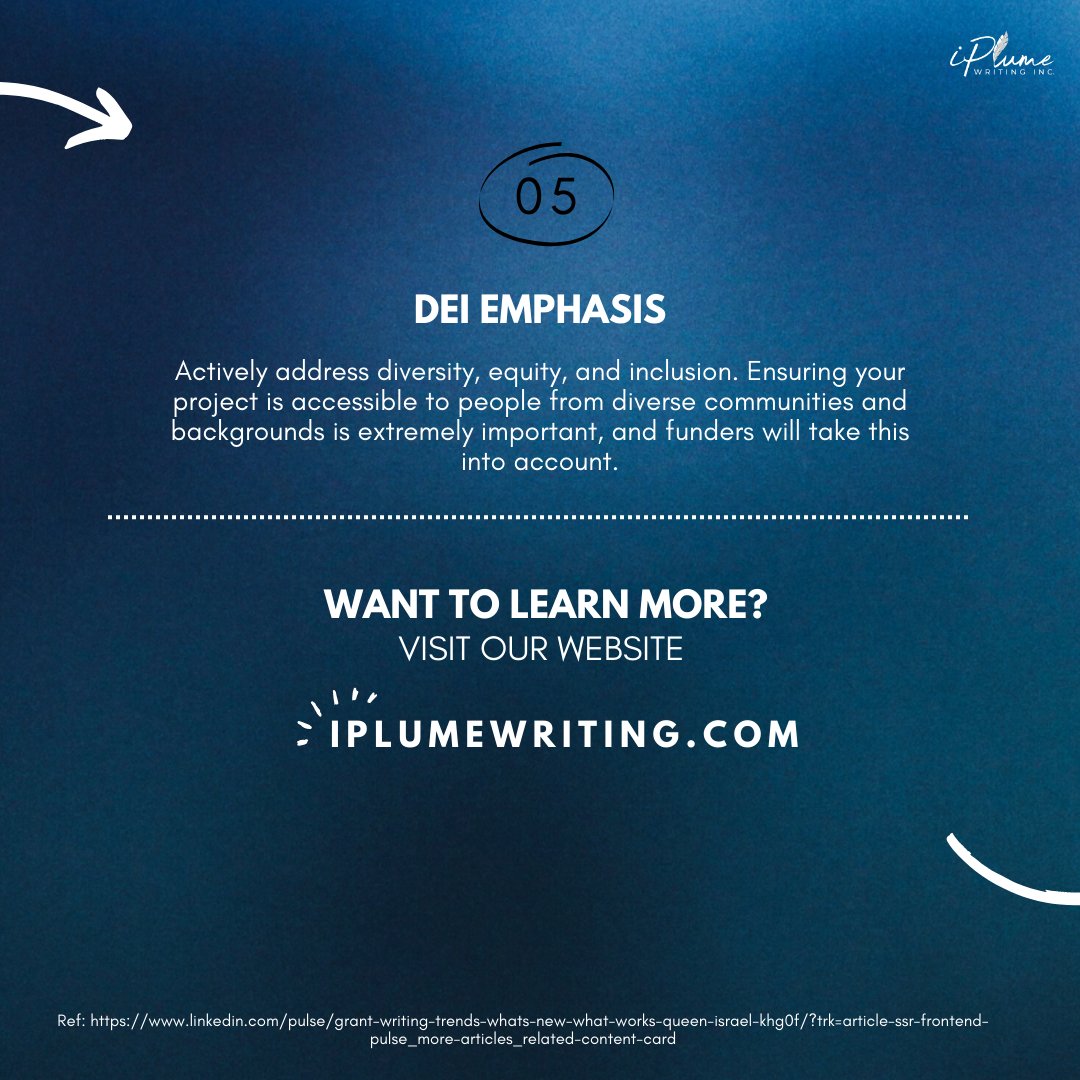 With new technology, societal needs, and shifts in funding priorities, grant writing best practices are ever-evolving. Stay updated on best practices to succeed in the competitive grant world. Share your insights in the comments! 
#iplumewriting #grantwriting #trends