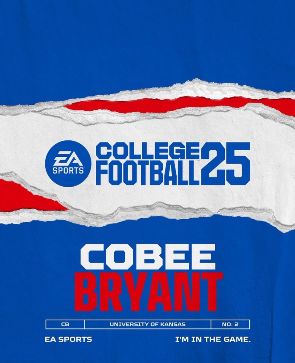 Kansas superstar CB Cobee Bryant has confirmed that he will be in the new EA College Football game. BALL HAWK LOADING.